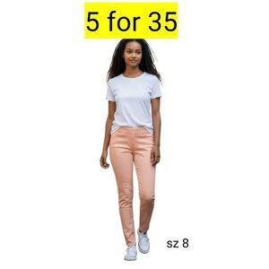 Light Peach Colored Denim Stretch Pull On Straight Jeans SALE!
